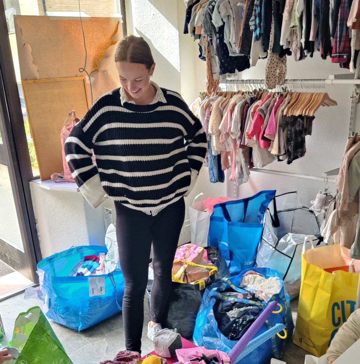 Butiksmiljö med nöjd personal